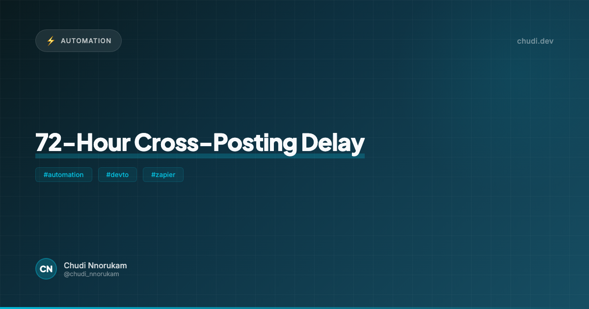 72-Hour Cross-Posting Delay