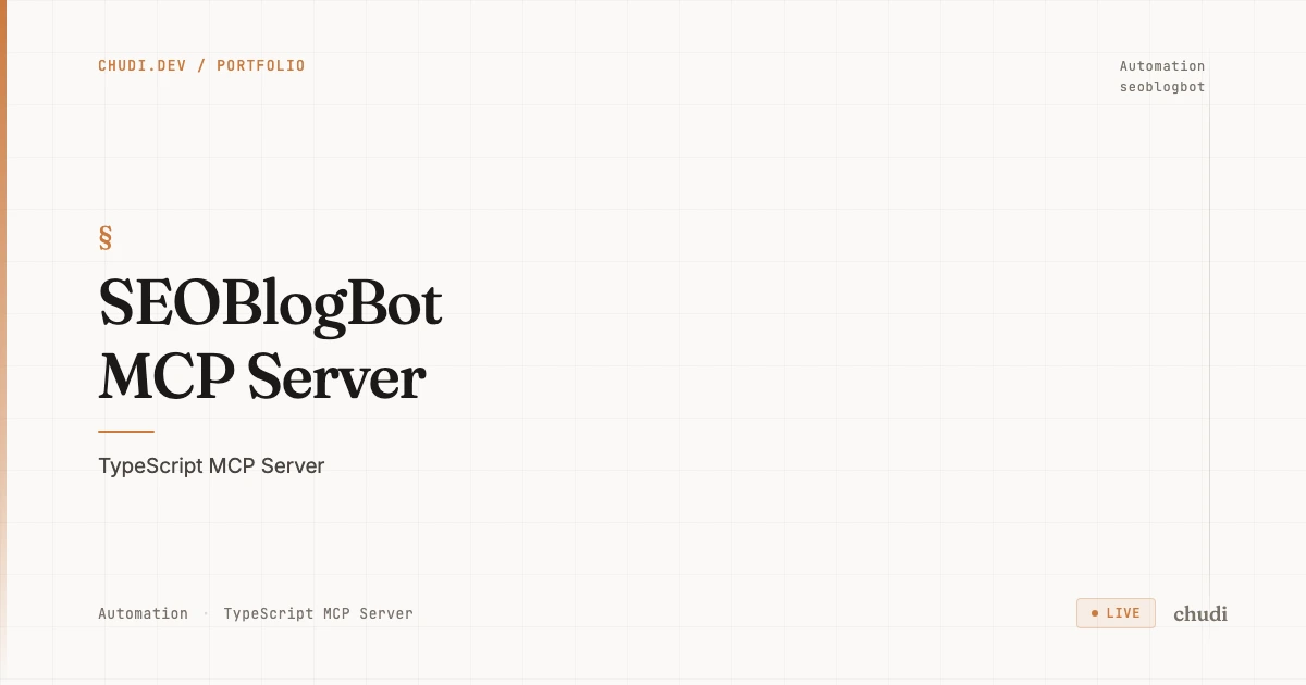 SEOBlogBot MCP Server
