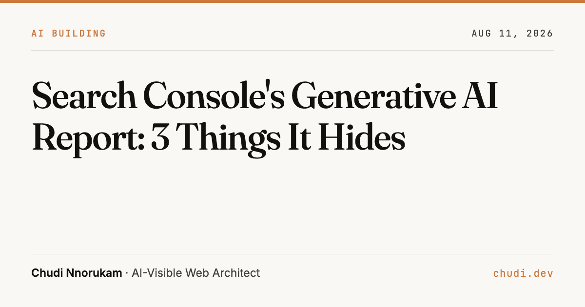Search Console's Generative AI Report: 3 Things It Hides
