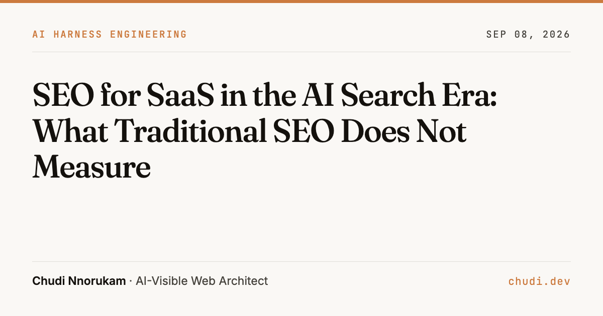 SEO for SaaS in the AI Search Era: What Traditional SEO Does Not Measure